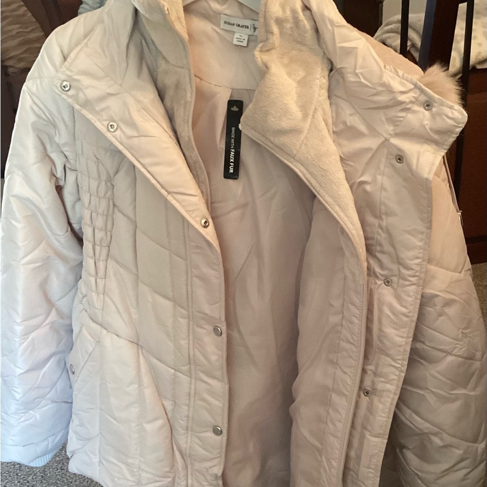 Women's Quilted Jacket in Cream Susan Graver